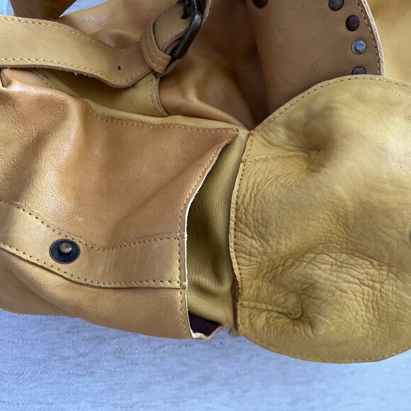 Viola Castellani Leather Backpack w/matching Wallet/wrist purse - Golden Yellow - Picture 5 of 16